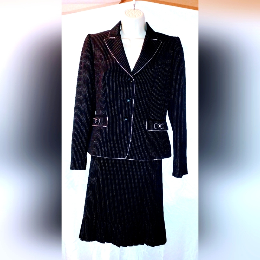 Tahari Pinstripe Suit